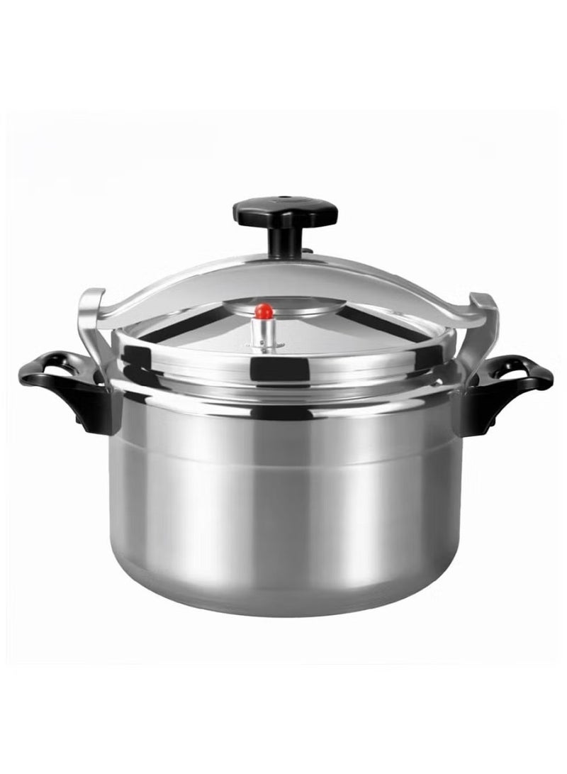 5L Classic Aluminum Pressure Cooker - Silver High-Efficiency Rapid Cooking Pot with Safety Valve & Heat-Resistant Handles - Image 2